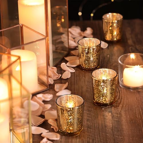 LETINE Gold Votive Candle Holders Set of 36