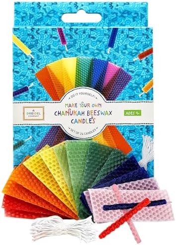 The Dreidel Company Hanukkah Beeswax Candles DIY Kit
