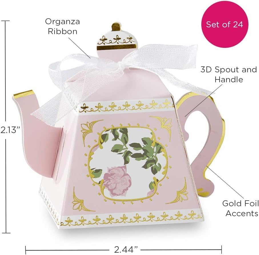 Kate Aspen Tea Party Favor Box Set of 24