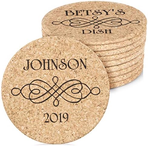 Custom Catch Personalized Cork Trivet Gift - 2 Trivets
