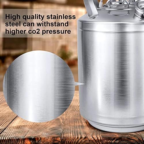 TMCRAFT 25 Gallon Cleaning Keg with 2 Sanke D Coupler Connections