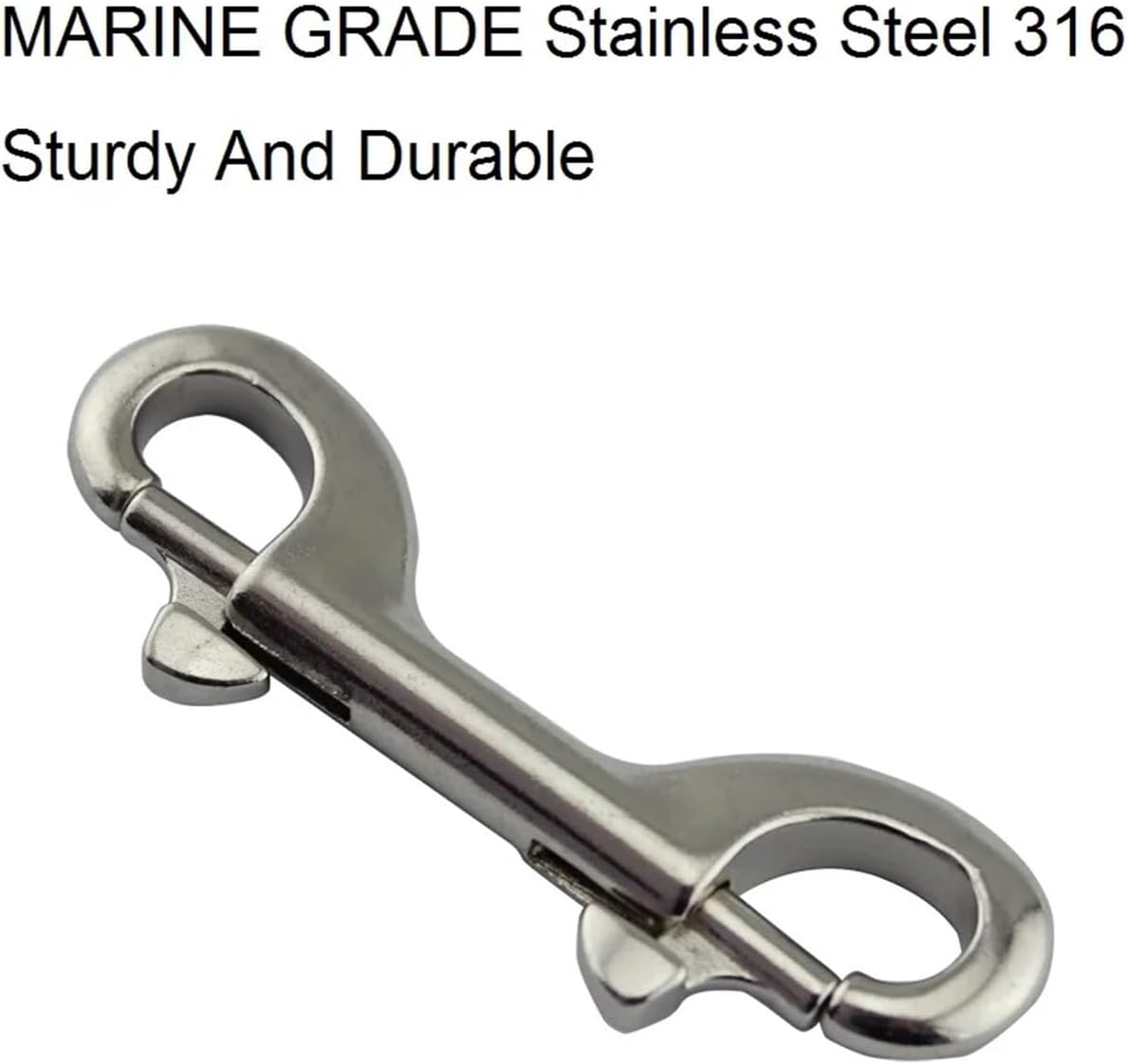OUZINE 5PCS Double Ended Scuba Bolt Snap Hook Stainless Steel 316 Heavy Duty