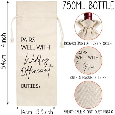 Thank You Wine Bag for Wedding Officiant