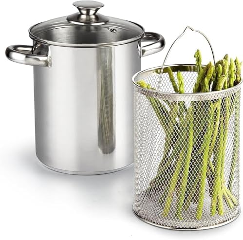 Cook N Home 304 Stainless Steel Deep Fryer Pot with Drip Drainer