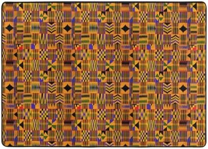 African Tribal Pattern Flannel Non-Slip Floor Mat 80x58in