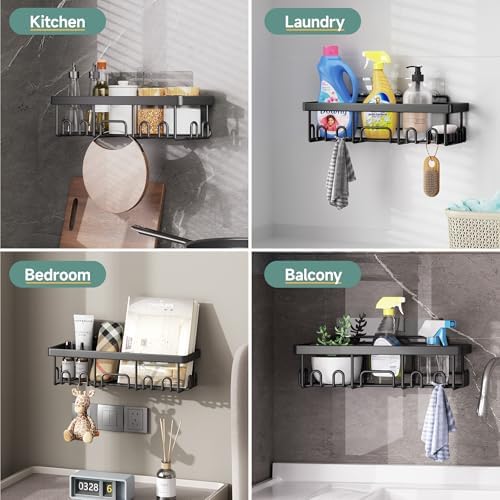 Veken 6-Pack Stainless Steel Shower Caddy Set