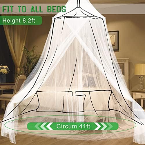VISATOR Dome Mosquito Net Bed Canopy for Girls and Adults