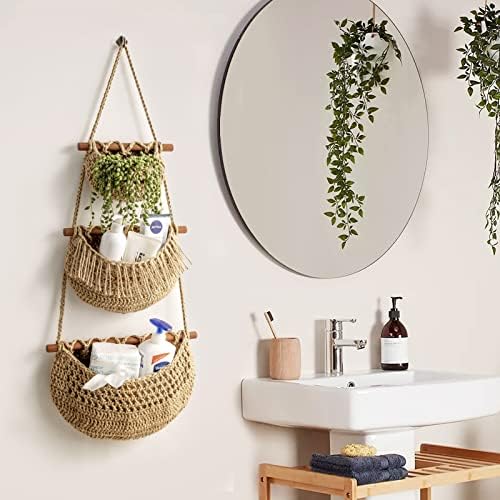 Horpait Hanging Fruit Basket 3 Tier Organizer