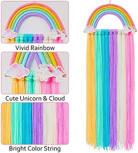 FIOBEE Rainbow Unicorn Hair Bow Holder Organizer