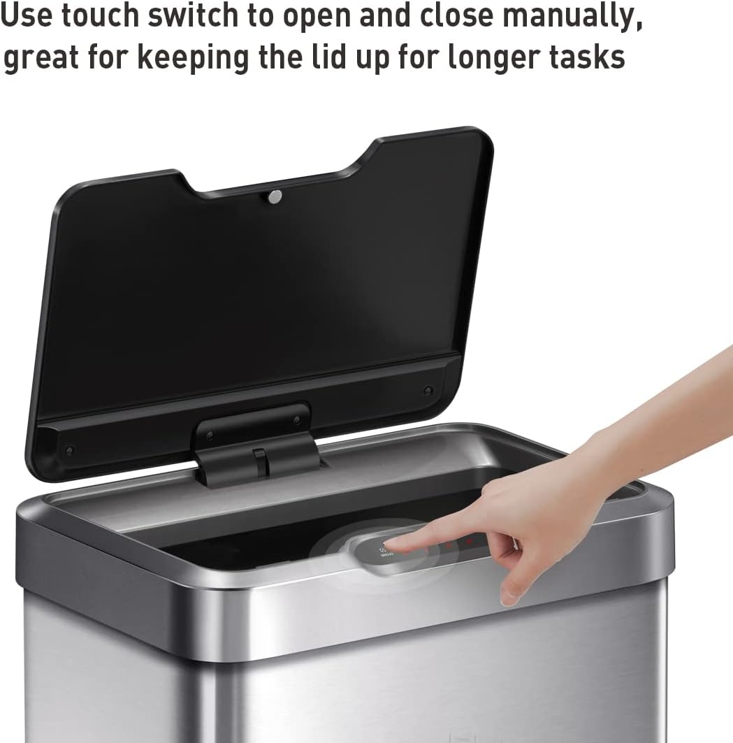 EKO Mirage-T 50 Liter Touchless Motion Sensor Trash Can