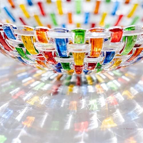 Hand Painted Woven Glass Salad Bowl Decoration