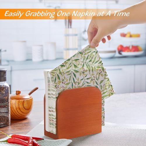 ALELION Acacia Wood Napkin Holder for Table