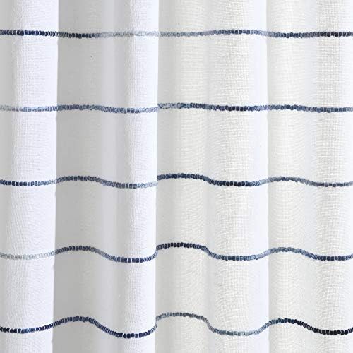 Lush Decor Ombre Stripe Cotton Curtain Panel Set Navy