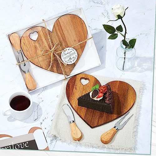 Patelai 36 Set Bridal Shower Favor Heart Cheese Board Set