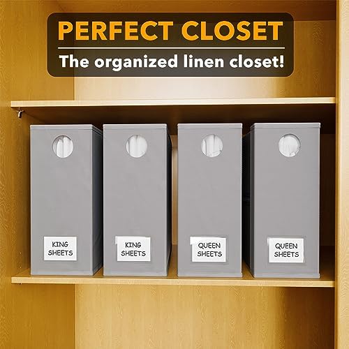 SpaceAid 4 Pack Sheet Organizers Storage Container Gray