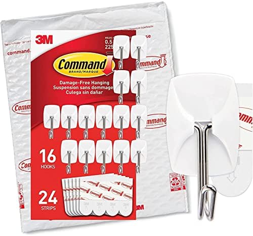 Command Small Wire Toggle Hooks 16-Pack with 24 Strips