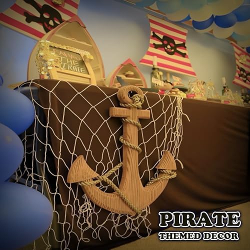 2 Pack Fish Net Decorations for Nautical Party