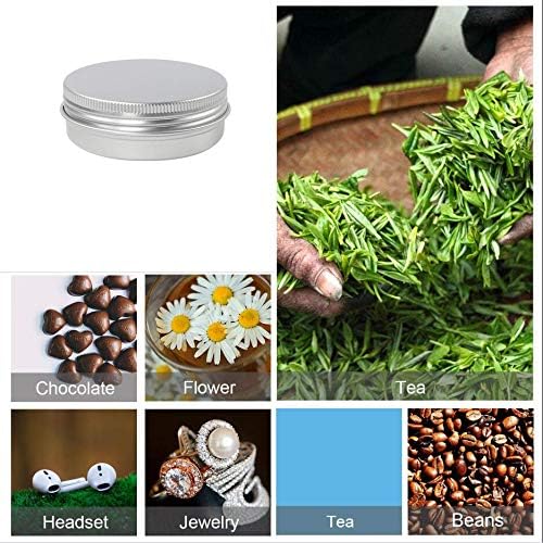 48 Pcs 1 Oz Silver Aluminum Cans with Screw Top Lids
