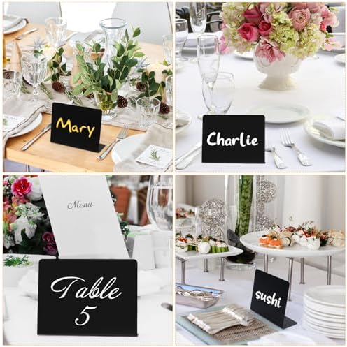 DAZLUTE 12 Pack Mini Chalkboard Signs With 2 Markers