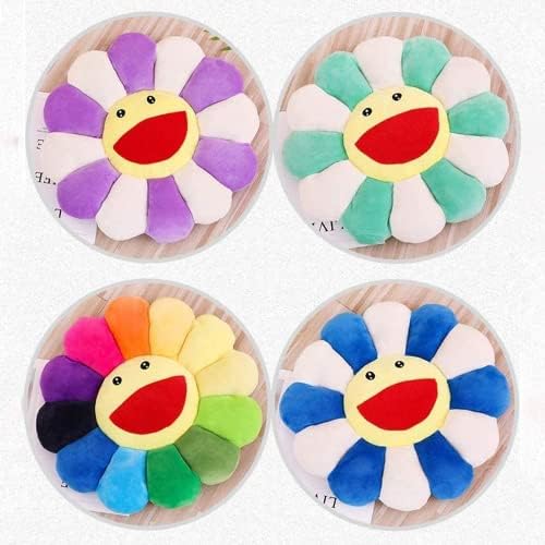 SNEPOO Smile Face Plush Rainbow Floor Pillow