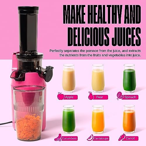 Ventray Ginnie Mini Cold Press Juicer Pink