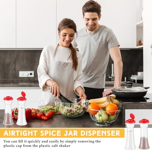 Baderke 2 Set Plastic Salt and Pepper Shakers with Lids
