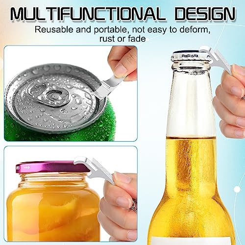 Dandat 100 Pcs Silver Bottle Opener Keychain Wedding Favor Gifts