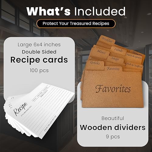 Albino Monkey Recipe Holder with 100 Cards and 9 Dividers