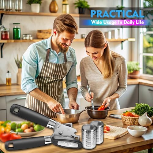 SOVARCATE Heavy Duty 4-in-1 Can Opener with Magnet Lift
