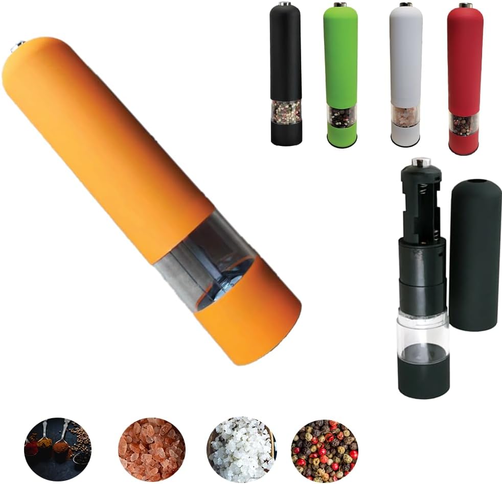Electric Salt and Pepper Grinder - One-Handed Battery Operated Kitchen Spice Tool
