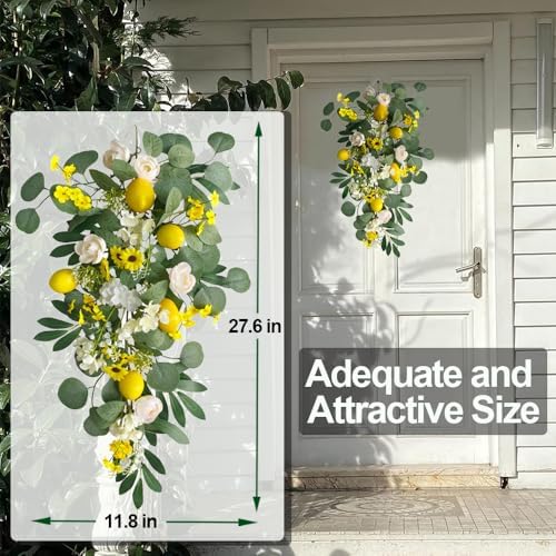 Lemon Door Swag with Lights 276 Inch Decor