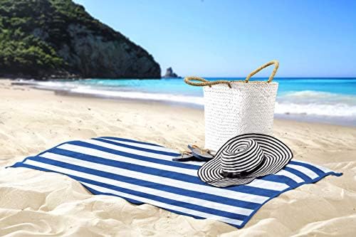 Utopia Towels 4 Pack Cabana Stripe Beach Towels 30x60 Inches