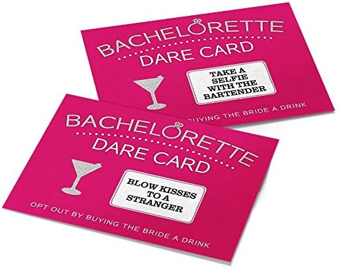 Printed Party Bachelorette Dare Card Game 20 Cards