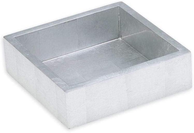 Caspari Lacquer Cocktail Napkin Holder in Silver - 1 Each 1