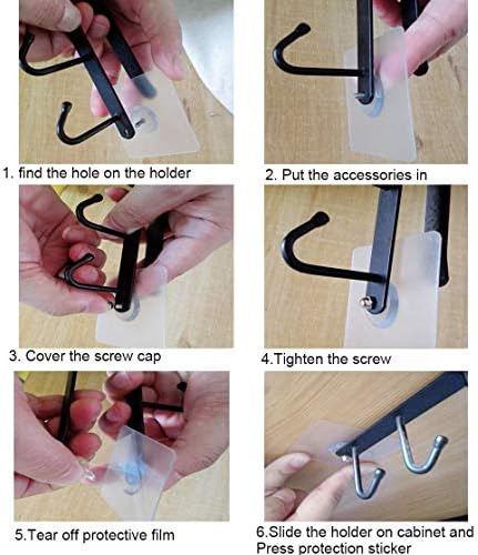 Iron Mug Holder with Adhesive Nails - 2 Pcs