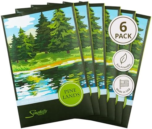 Simplicity Scents Pine Lands Scented Sachets 6 Pack