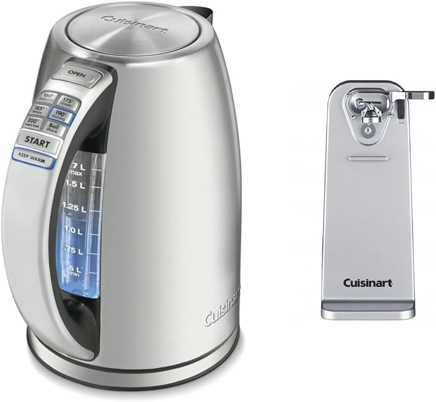 Cuisinart 17-Liter Electric Kettle with 6 Temperatures and Deluxe Can Opener