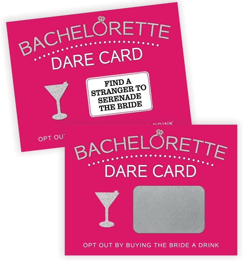 Printed Party Bachelorette Dare Card Game 20 Cards