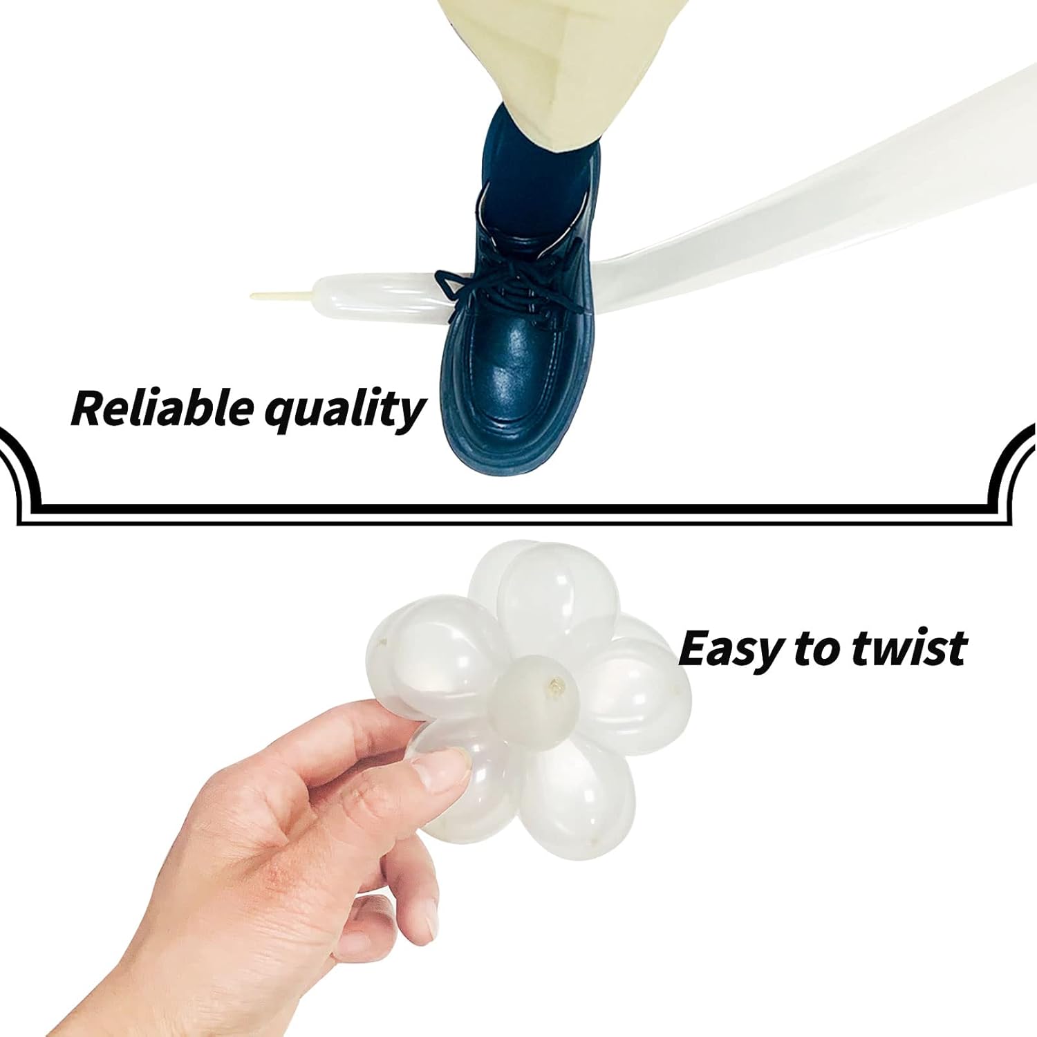 ZBYDNG 100pcs Clear Long Balloons for Twisting and Arch Tying