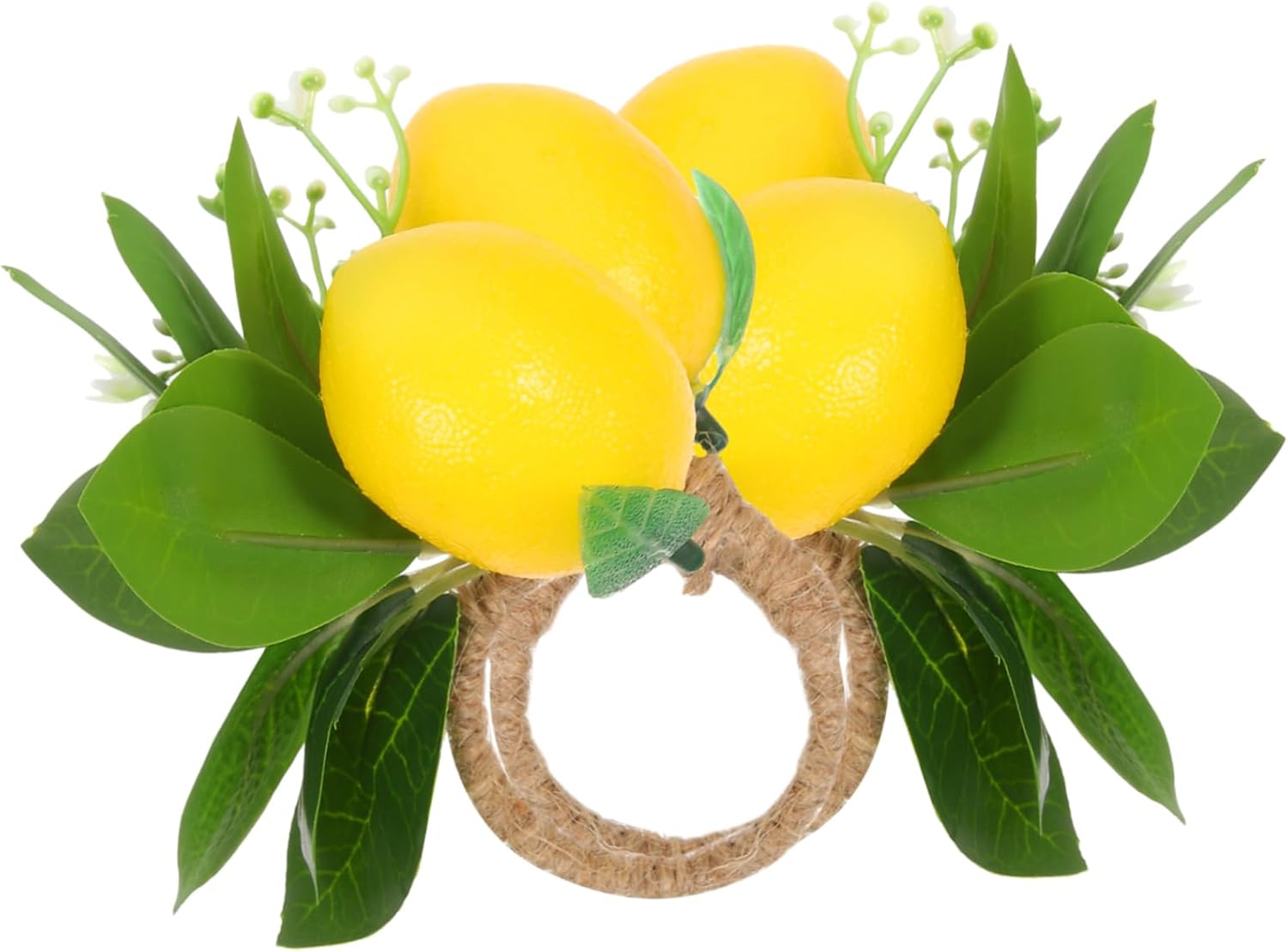 Cabilock 4pcs Artificial Fruit Napkin Ring Decor for Wedding