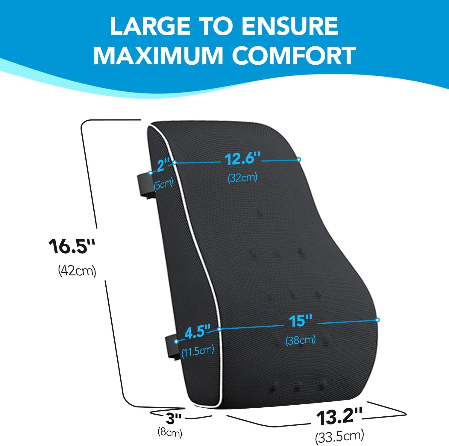 QUTOOL Lumbar Support Pillow for Office Chair and Car Seat
