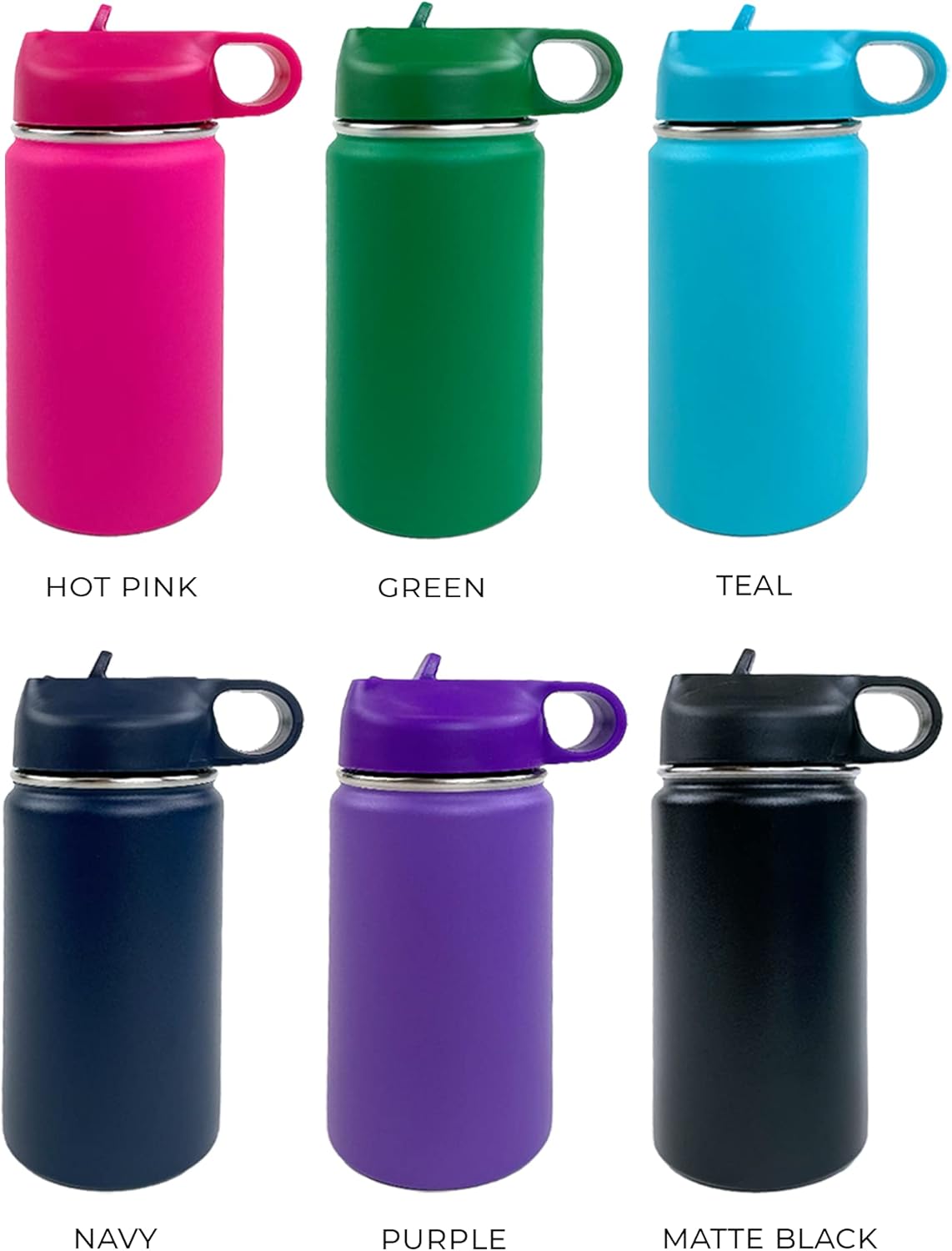 The Crafty Engineer Personalized Flower Girl and Ring Bearer Water Bottle Navy