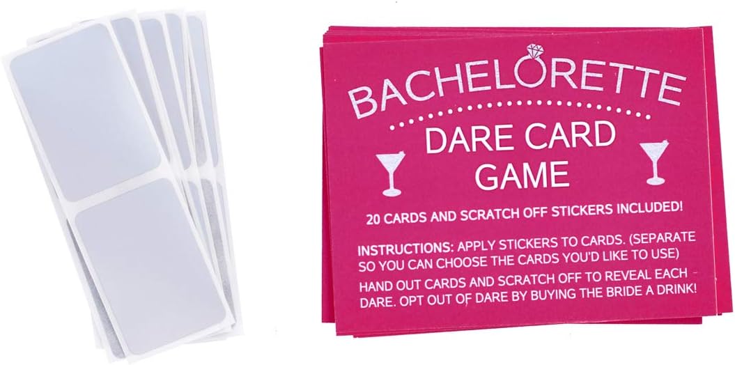 Printed Party Bachelorette Dare Card Game 20 Cards