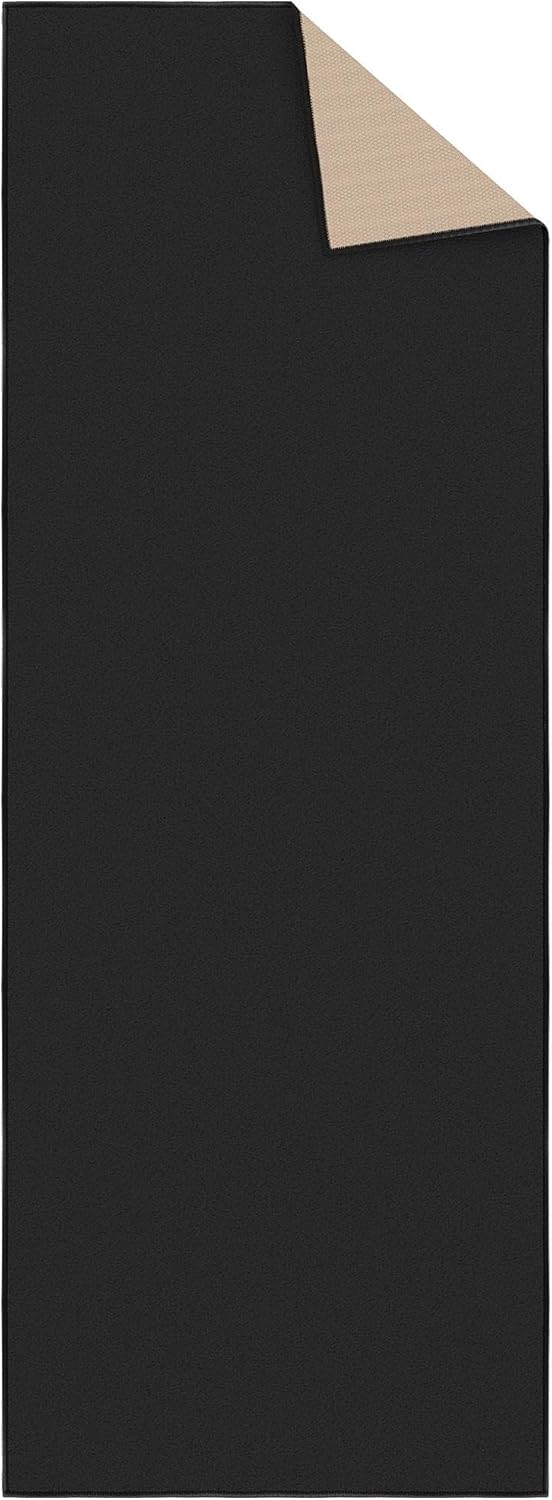Ottomanson Hallway Runner Rug 22 x 6 Non-Slip Black