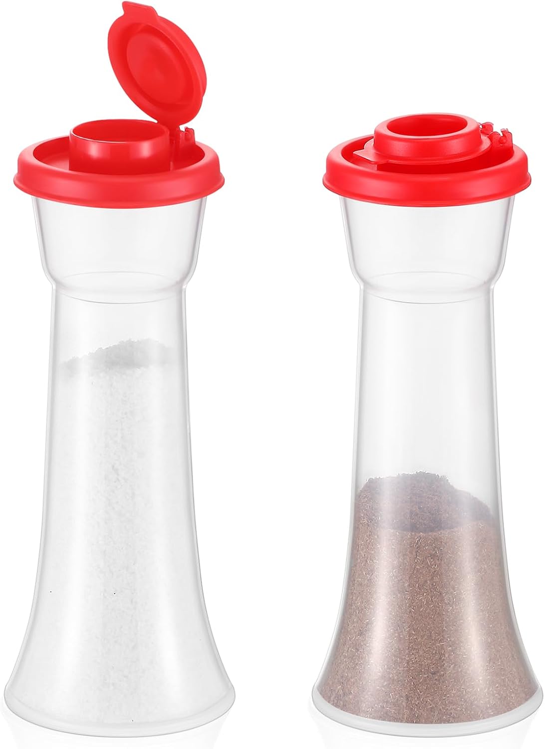 Baderke 2 Set Plastic Salt and Pepper Shakers with Lids