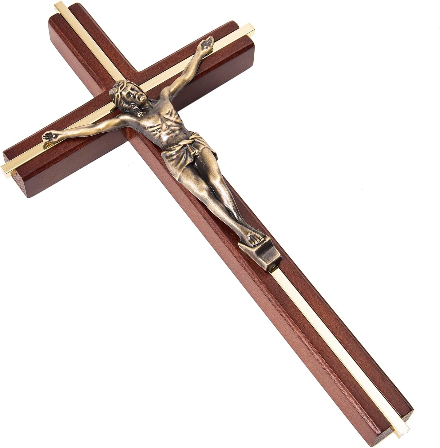 ACHIBANG 10 Inch Wooden Wall Cross with Jesus