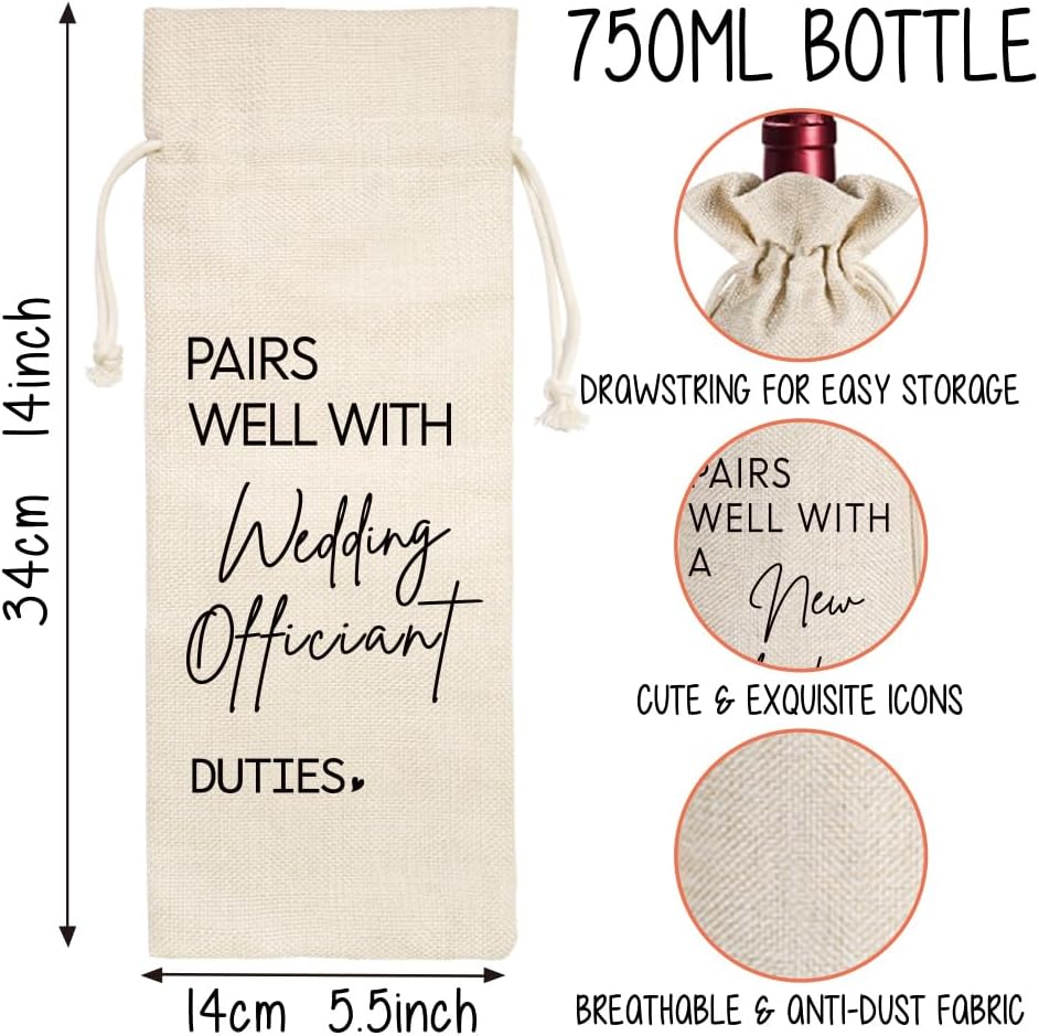 Thank You Wine Bag for Wedding Officiant