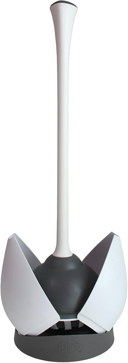Clorox Toilet Plunger with Hideaway Caddy
