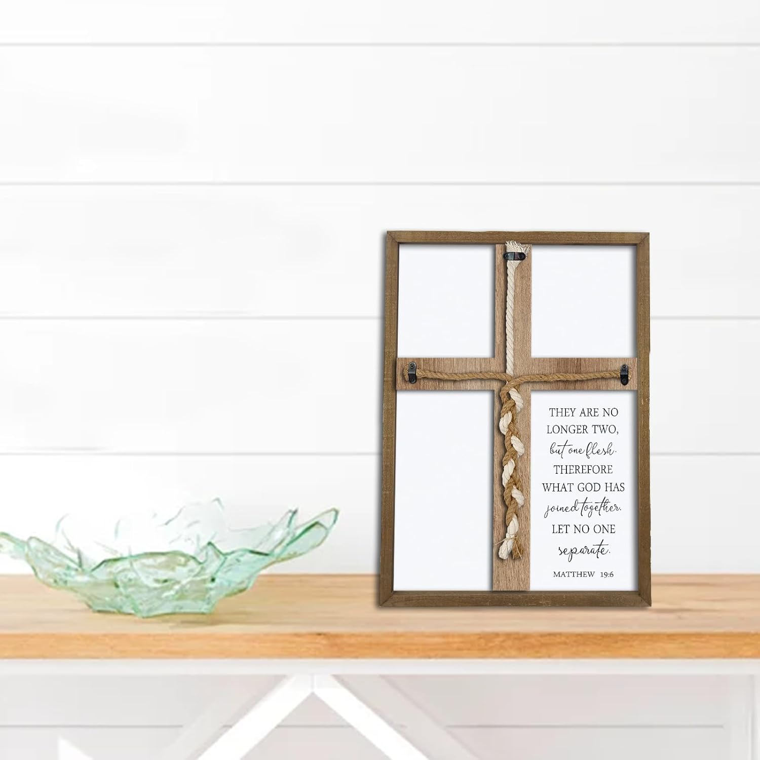 Surfapans Matthew 196 Unity Sign Wooden Wall Cross 15x10x11