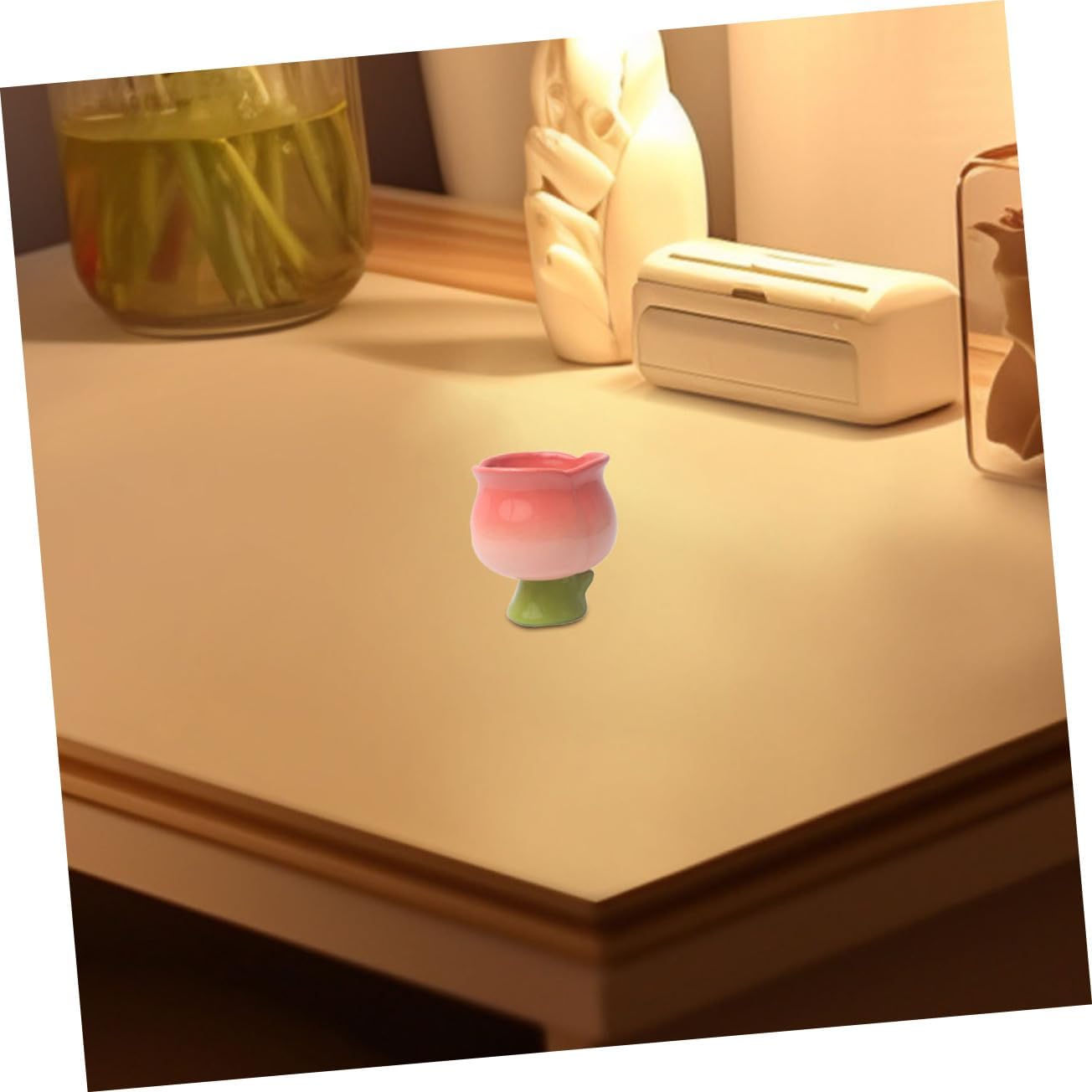 Elegant Tulip Ceramic Ice Cream Cup Multifunctional Mug